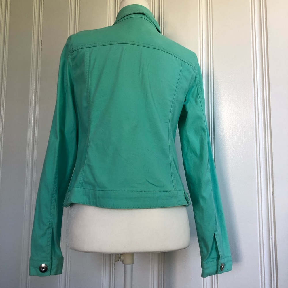 Baccini Teal Button Down Jacket - image 2